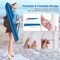 Goplus 6.5 FT Outdoor Fringe Patio Umbrella with Carrying Bag Push Button Tilt for Garden White/Navy/Green